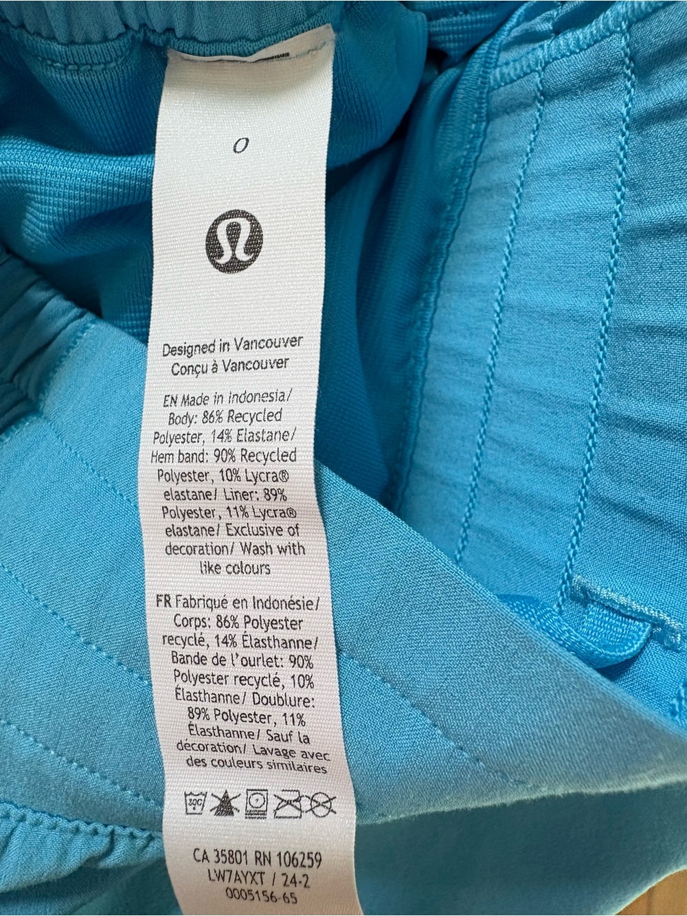 Lululemon Hotty Hot High-Rise 4” Lined Shorts Blue Size 0 - Picture 8 of 8